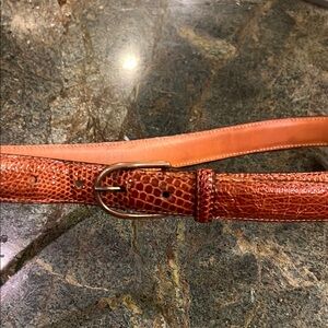 Cole Haan Genuine Lizard Leather Belt